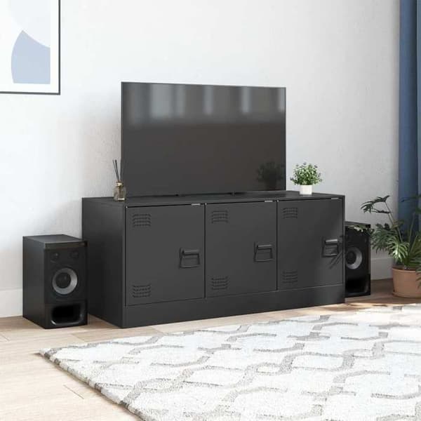 Maison Exclusive - Sort TV-møbel 99x39x44 cm stål