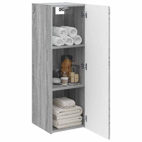 Maison Exclusive - Väggmonterat badrumsskåp Sonoma grå 33 x 34,5 x 100 cm Sonoma grå