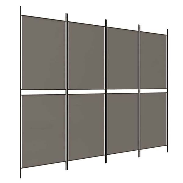Maison Exclusive - Avskiljande vägg 4 paneler Antracit 200x180 cm Tyg