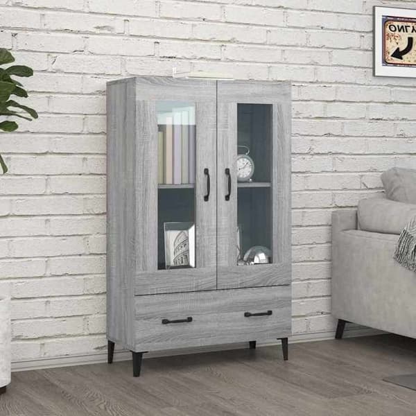 Maison Exclusive - Buffé Sonoma grå 70x31x115 cm Ingenjörsträ