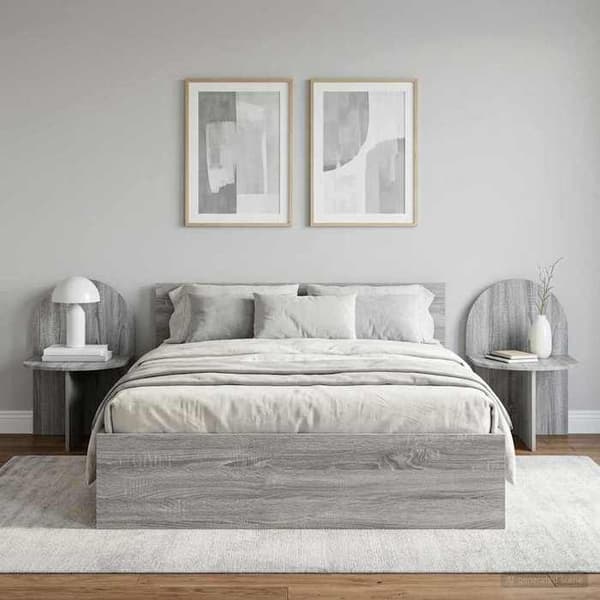 Maison Exclusive - Natbord 2 dele Sonoma grå 48 x 49 x 65 cm