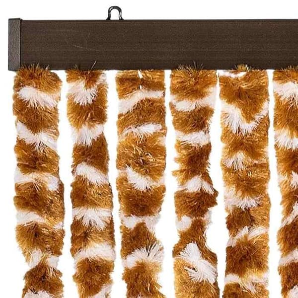 Maison Exclusive - Ockergul och vit myggnät 56x200 cm chenille