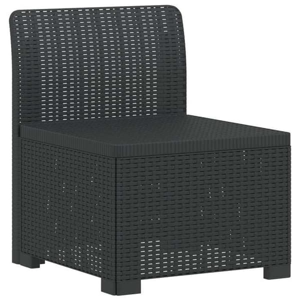 Maison Exclusive - Havebænk 2 pladser look rattan 2 pladser PP Antracit
