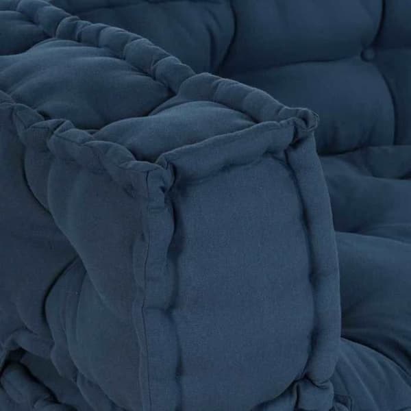 Maison Exclusive - Soffkudde på pall 3 st Indigo Tyg Indigo