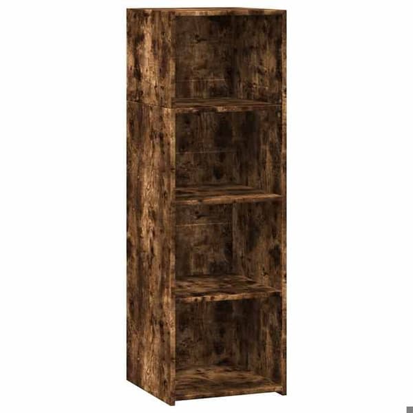 Maison Exclusive - Buffé ek rökig 40x41x124 cm ingenjörsträ