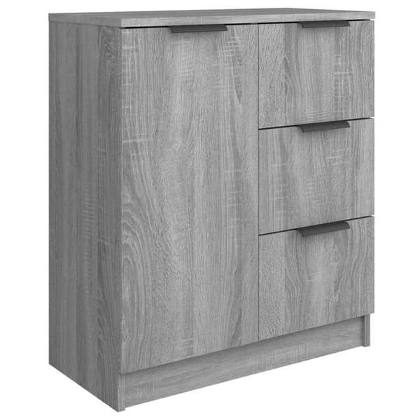 Maison Exclusive - Bufféer 2 st Sonoma grå 60x30x70 cm Ingenjörsträ