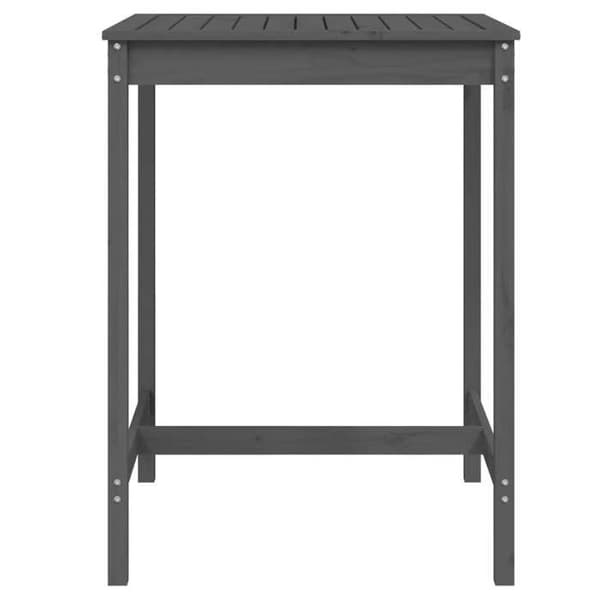 Maison Exclusive - Harmaa puutarhapöytä 82,5x82,5x110 cm massiivipuusta Grå