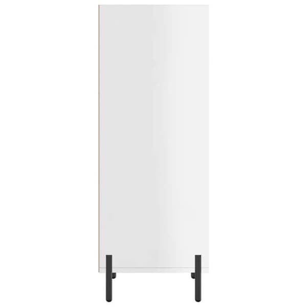 Maison Exclusive - Buffé vit glänsande 34,5x32,5x90 cm ingenjörsträ