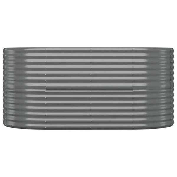 Maison Exclusive - Hævet havebed i galvaniseret stål 152x80x68 cm grå Grå