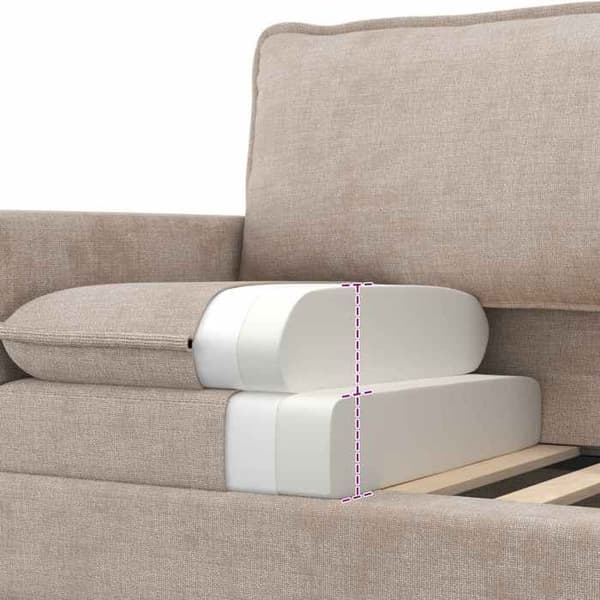 Maison Exclusive - Set med 2 soffor Beige Polyester