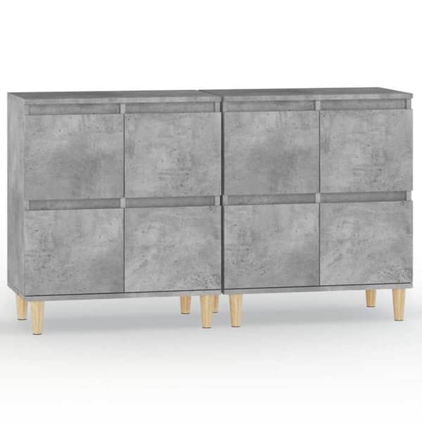 Maison Exclusive - Buffeter 2 stk grå beton 60x35x70 cm ingeniørtræ