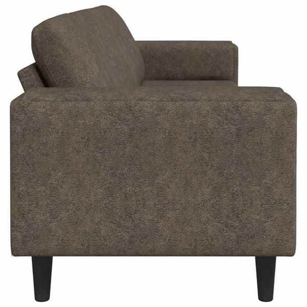 Soffa - EXKLUSIVT HUS - 250 x 77 x 76 cm - Mörkgrå - Fläckbeständig polyester - Mjuka skumkuddar Mörkgrå