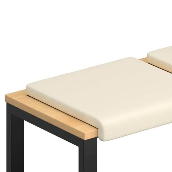 Maison Exclusive - Bänkdyna 2 st Sammetstextur Kräm Djup 35 cm