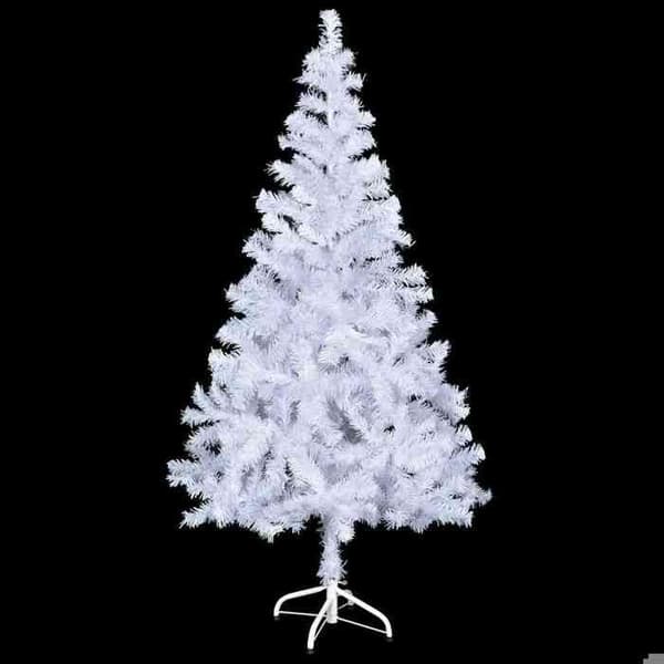 Maison Exclusive - Forudbelyst kunstigt juletræ/bolde 120 cm 230 grene Vit