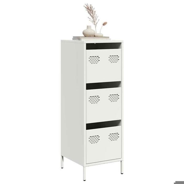 Maison Exclusive - Hvid buffet 39x35x103,5 cm stål