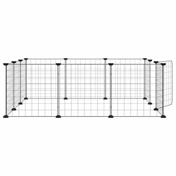 Maison Exclusive - Bur til dyr 12 paneler med sort dør 105x105x35 cm