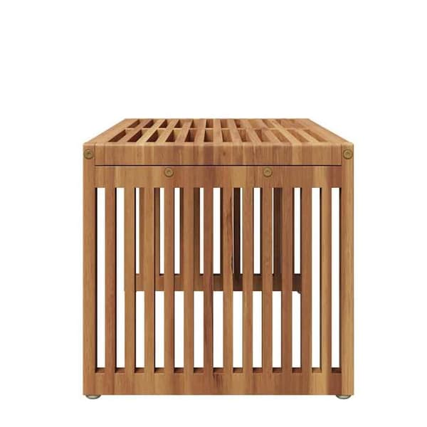 Havemøbelbord - MAISON EXCLUSIVE - 70x37,5x35,5 cm - Massiv teak - Velegnet til udendørs brug - Rektangulær
