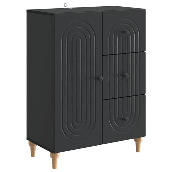 Maison Exclusive - Buffet Sort 66 x 34,5 x 90 cm Ingeniørtræ