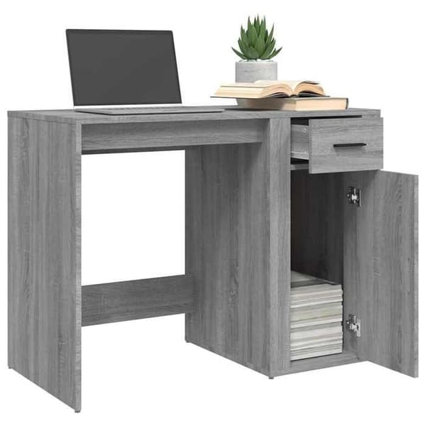 Maison Exclusive - Bureau Sonoma grå 100x49x75 cm Ingeniørtræ Sonoma grå