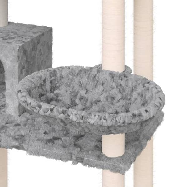 Maison Exclusive - Kattträd med sisal klöstrumpor Ljusgrå 131 cm Ljusgrått