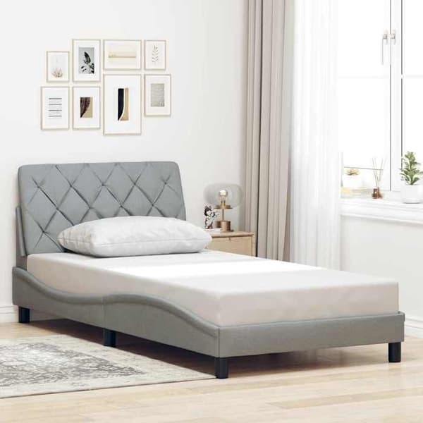 Maison Exclusive - Sengebund uden madras lys grå 100x200 cm stof