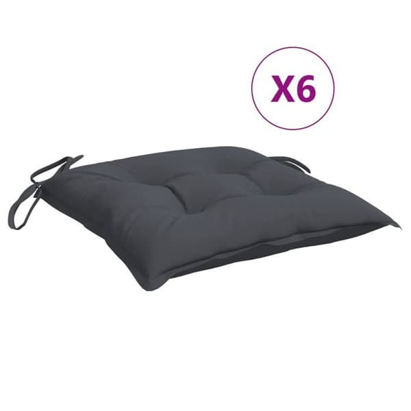 Maison Exclusive - Stolsdynor set om 6 antracit 40x40x7 cm
