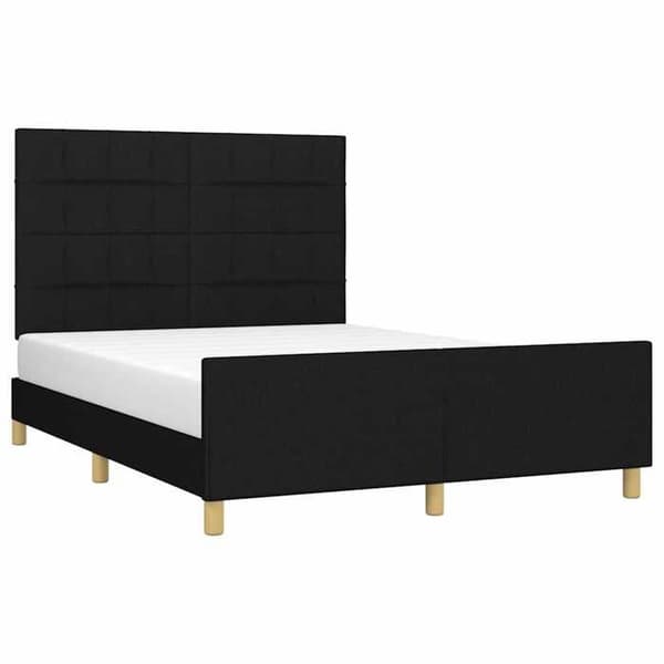 Maison Exclusive - Sengestel uden madras sort 140x190 cm stof