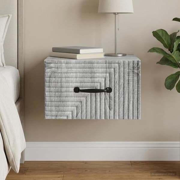 Maison Exclusive - Sonoma harmaa seinähyllyyöpyöre 34,5 x 33 x 20 cm