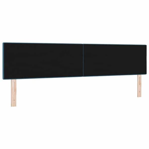 Hovedgærde - EKSKLUSIV HUS - 200 cm Velour - Mørkeblå - Fyrfødder - Højdejusterbar Mörkblå