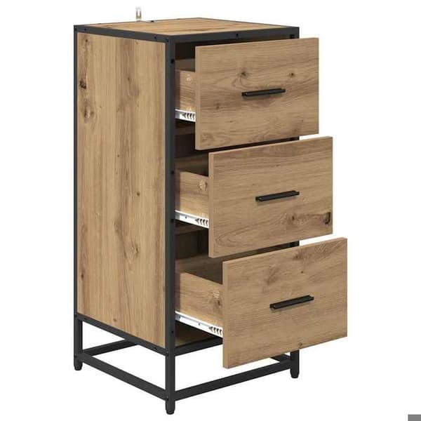 Maison Exclusive - Buffé i hantverksmässig ek 35,5 x 35 x 76 cm