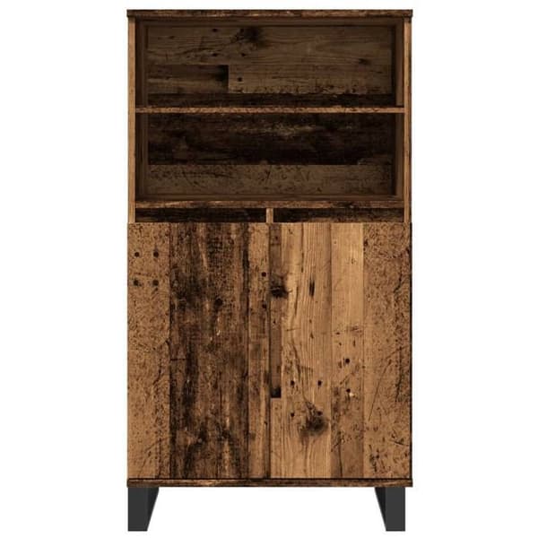 Maison Exclusive - Buffé hög gammalt trä 60x36x110 cm ingenjörsträ