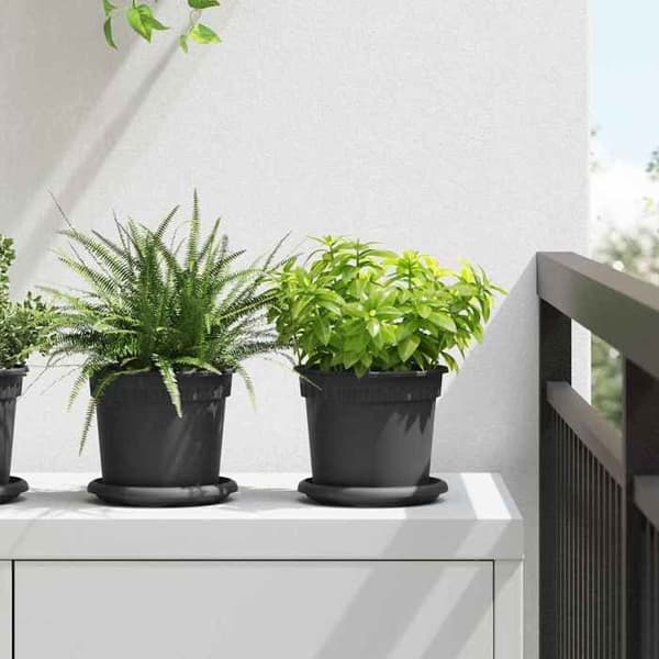Maison Exclusive - Växtkrukor 24 st Svart Plast