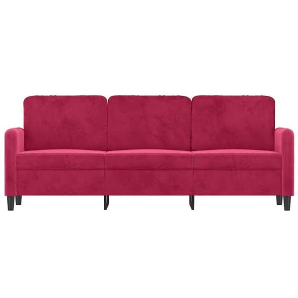 Maison Exclusive - 3-paikkainen sohva Bordeaux-punainen 180 cm Sametti