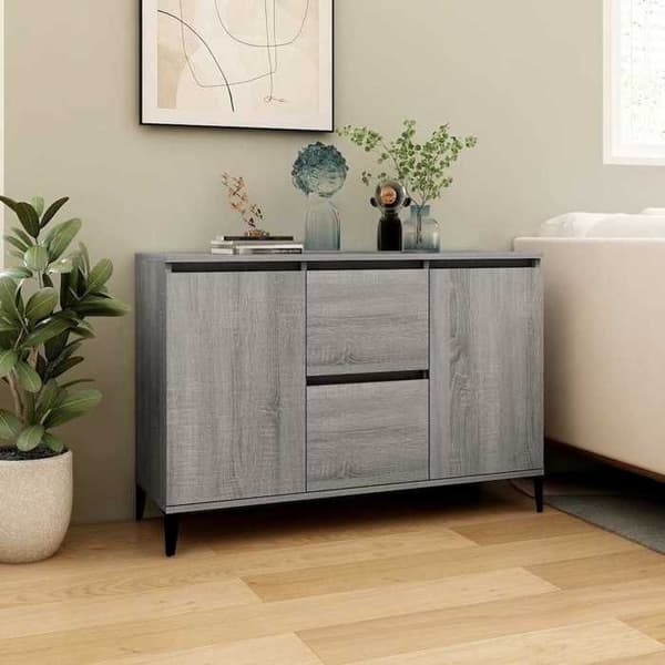 Maison Exclusive - Buffet Sonoma grå 102x35x70 cm Ingenjörsträ