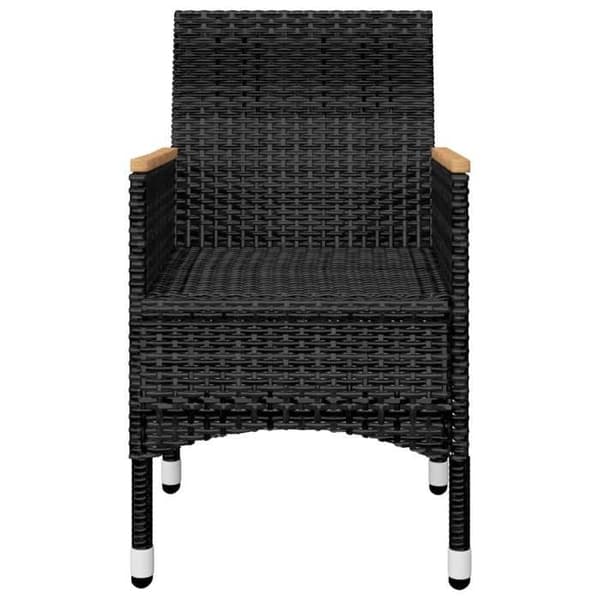 Maison Exclusive - Have spisebordssæt 5 stk Sort Svart