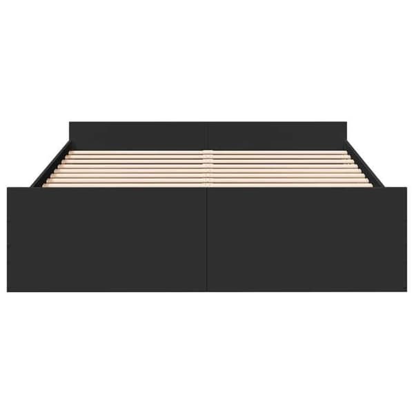 Maison Exclusive - Sengestel med skuffer uden madras sort 150x200 cm