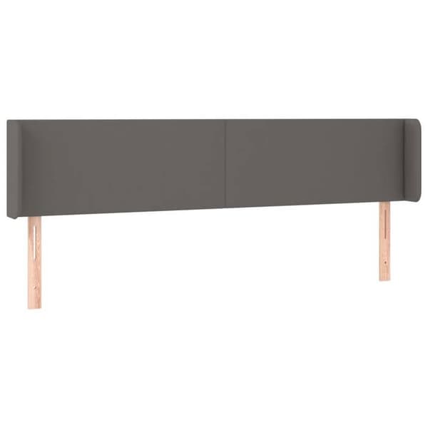 Maison Exclusive - LED Hovedgærde Grå 203x16x78/88 cm Simil læder