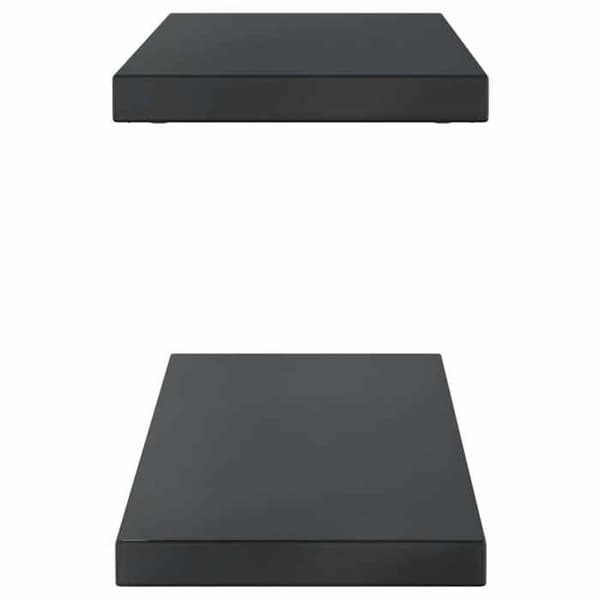 Væghylder - EKSKLUSIV HUS - 100x23,5 cm - Sort - Rustfrit stål - 2 stk. Svart