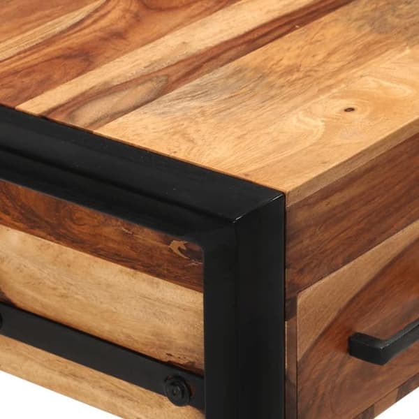 Maison Exclusive - Kontor med 2 lådor 110x50x77 cm Solid Seshamträ
