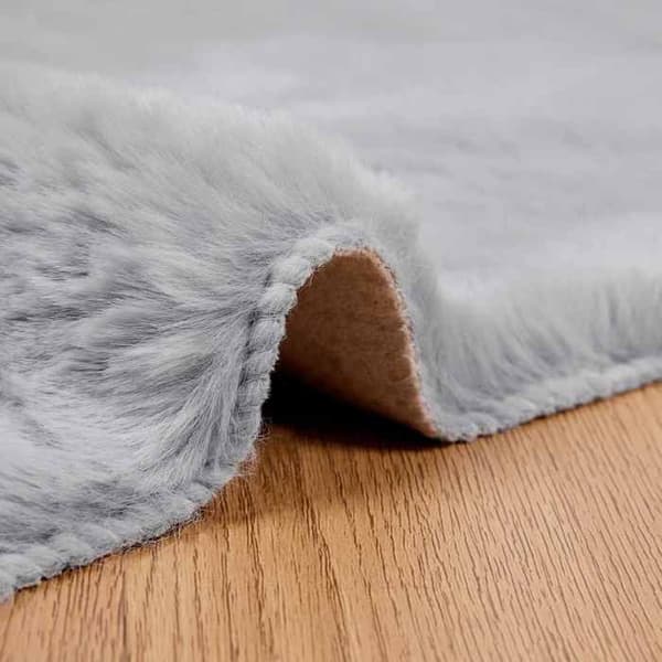 Matto - MAISON EXCLUSIVE - OLITE - Tekokarva polyesteri - Liukumaton - Harmaa 100 x 200 cm Grå