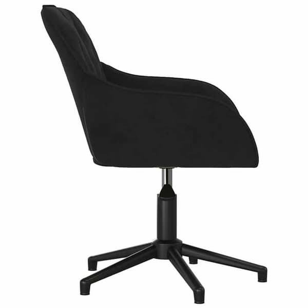 Maison Exclusive - Sort velour kontorstol med drejefunktion Svart