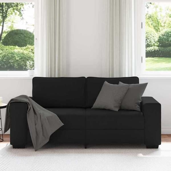 Maison Exclusive - Sort 2-personers sofa 180x77x82 cm stof