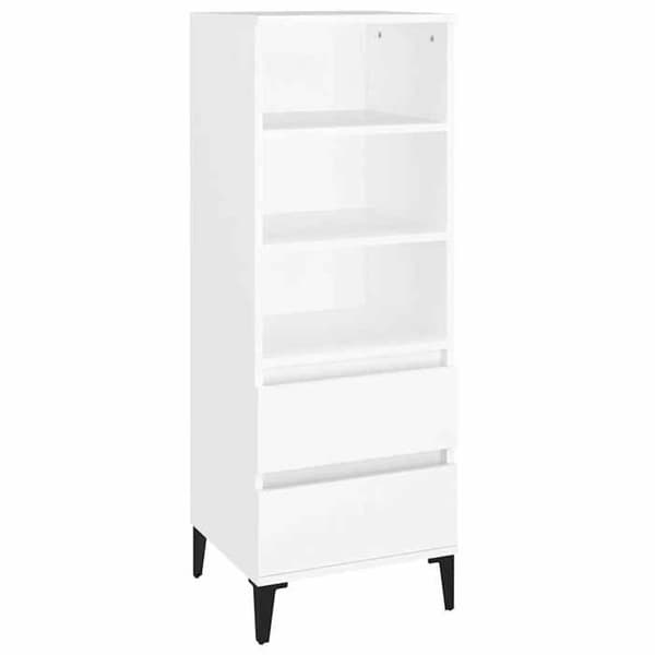 Maison Exclusive - Buffé hög Vit 40x36x110 cm Ingenjörsträ