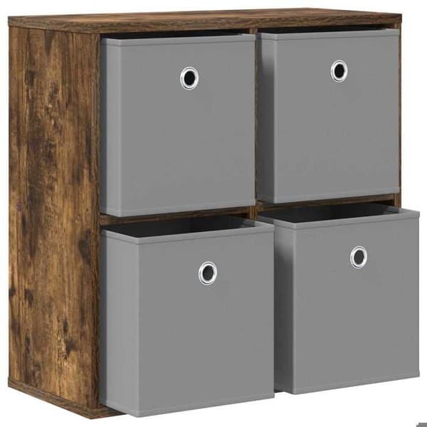 Buffet - EKSKLUSIVT HUS - 59,5 x 27 x 57 cm - Røget eg - Spånplade - Pladsbesparende Rökt ek