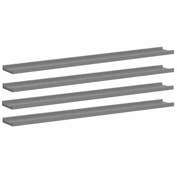 Maison Exclusive - Seinähyllyt 4 kpl Harmaa 100x9x3 cm Grå