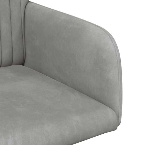 Matsalsstolar - EXKLUSIVT HEM - Set om 4 - Ljusgrå sammet - Metallstruktur - Ergonomisk design Ljusgrått