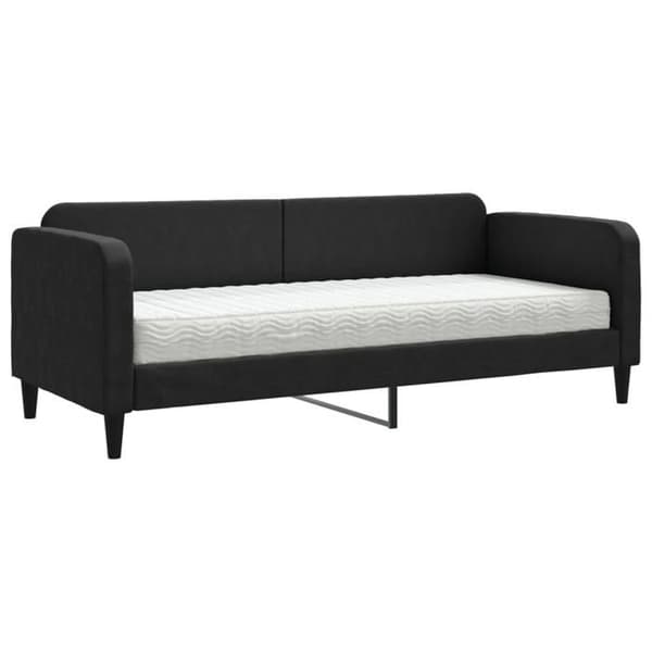 Maison Exclusive - Dagbed med sort madras 80x200 cm stof