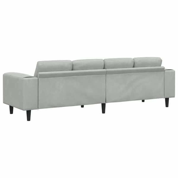 Soffa - EXKLUSIVT HEM - 250x77x76 cm - Ljusgrå - Polyester - Nutida Ljusgrått