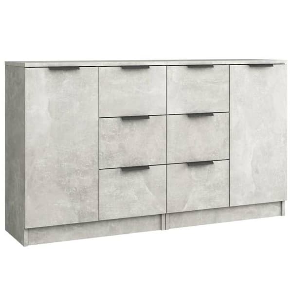 Maison Exclusive - Buffeter 2 stk Grå beton 60x30x70 cm Ingeniørtræ