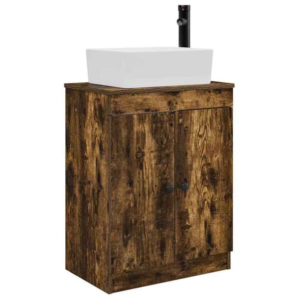 Maison Exclusive - Badeværelsesmøbel med vask Røget eg 54 x 35 x 83 cm